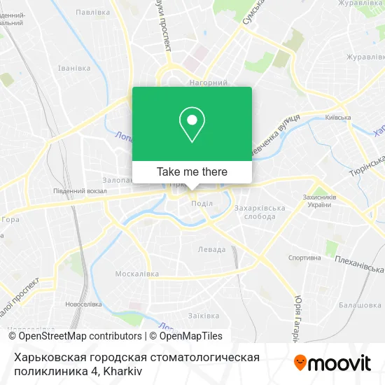 Карта Харьковская городская стоматологическая поликлиника 4