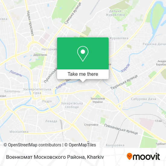 Карта Военкомат Московского Района
