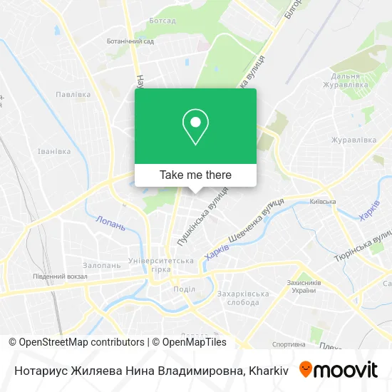 Карта Нотариус Жиляева Нина Владимировна