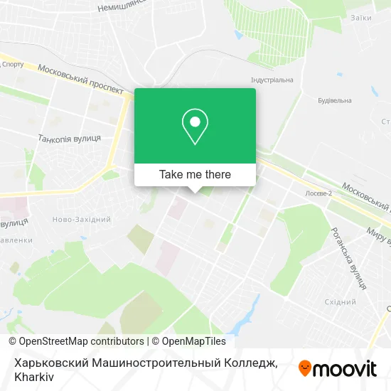 Карта Харьковский Машиностроительный Колледж