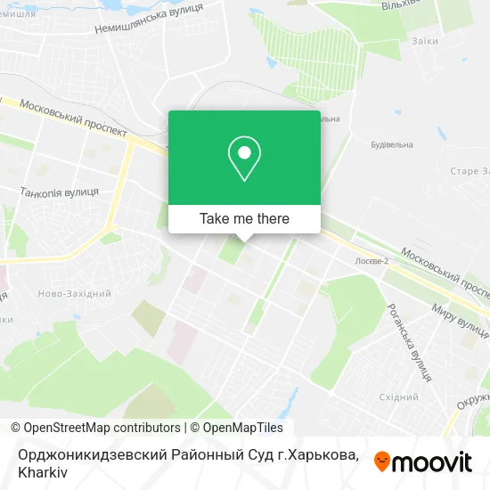 Карта Орджоникидзевский Районный Суд г.Харькова