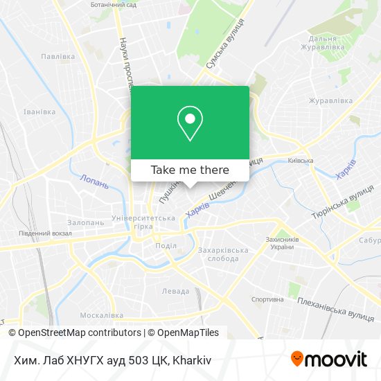 Хим. Лаб ХНУГХ ауд 503 ЦК map