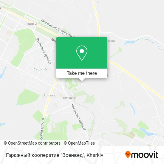 Карта Гаражный кооператив "Военвед"