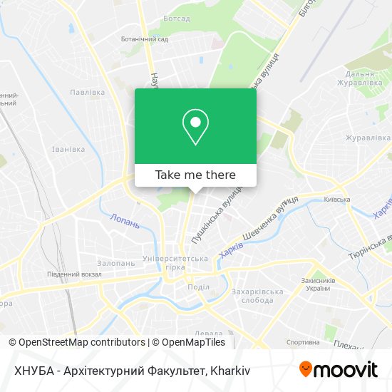 ХНУБА - Архітектурний Факультет map