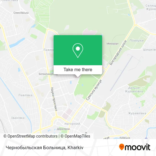 Карта Чернобыльская Больница