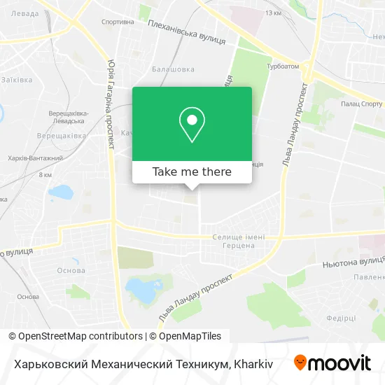 Карта Харьковский Механический Техникум