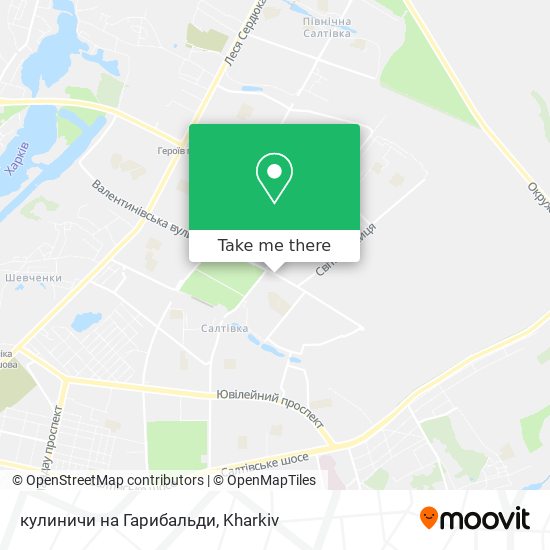 Карта кулиничи  на Гарибальди