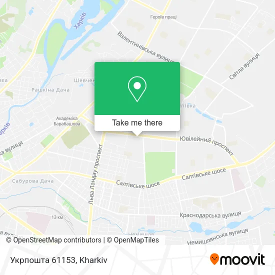 Укрпошта 61153 map