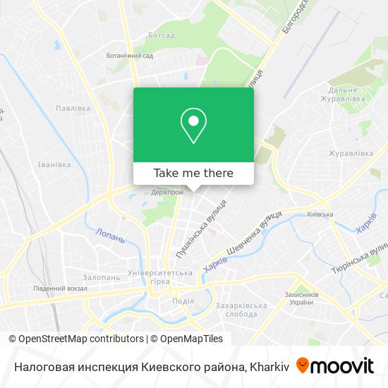 Карта Налоговая инспекция Киевского района