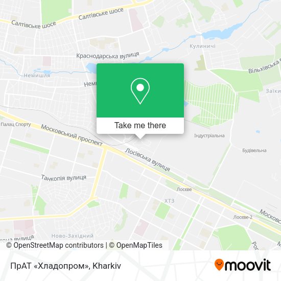 Карта ПрАТ «Хладопром»