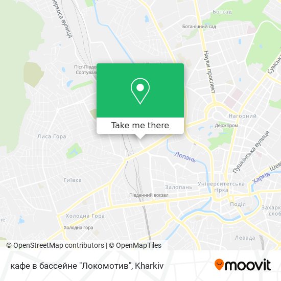 кафе в бассейне "Локомотив" map