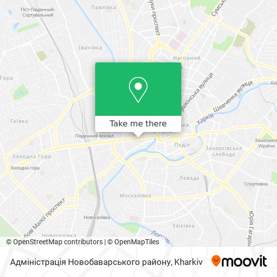 Карта Адміністрація Новобаварського району