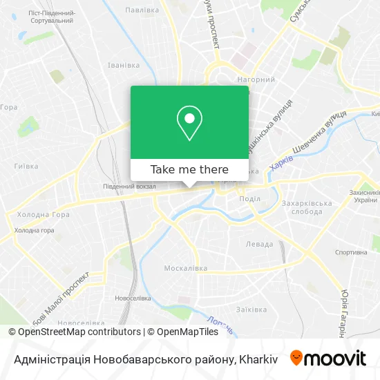 Карта Адміністрація Новобаварського району