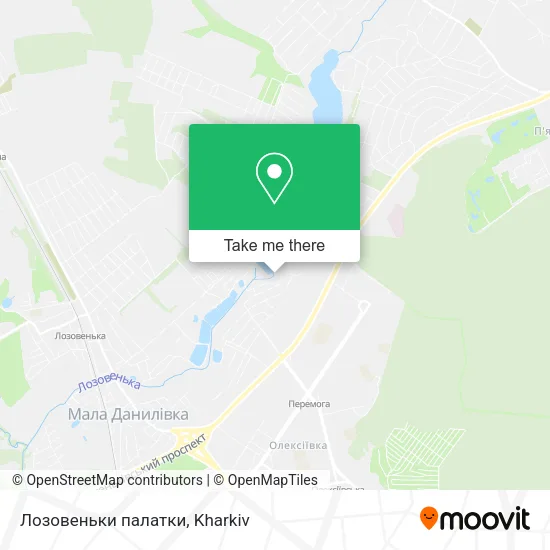 Карта Лозовеньки палатки