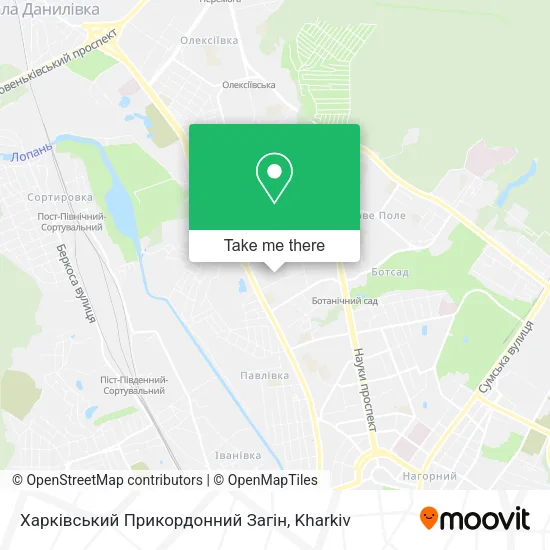 Карта Харківський Прикордонний Загін