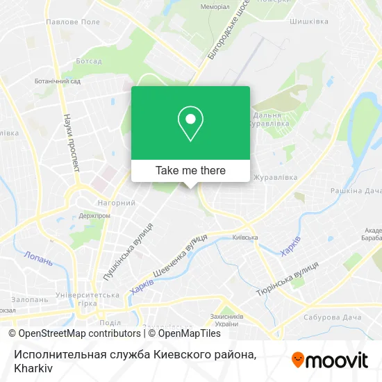 Карта Исполнительная служба Киевского района