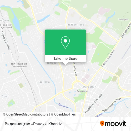 Карта Видавництво «Ранок»