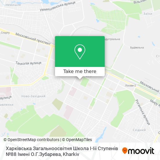 Харківська Загальноосвітня Школа І-Ііі Ступенів №88 Імені О.Г.Зубарева map