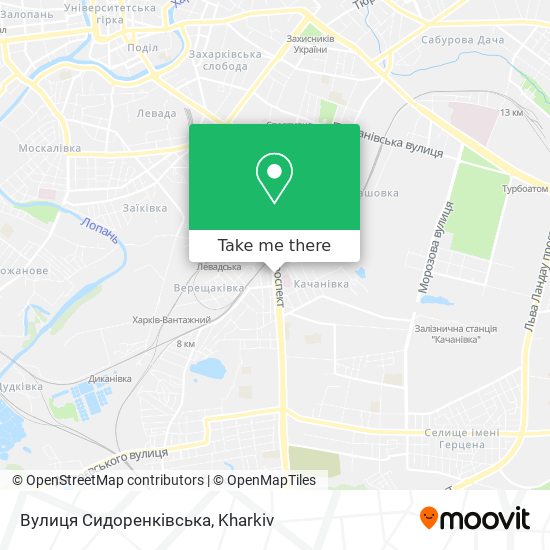 Вулиця Сидоренківська map