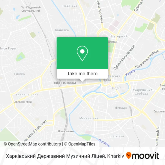 Карта Харківський Державний Музичний Ліцей