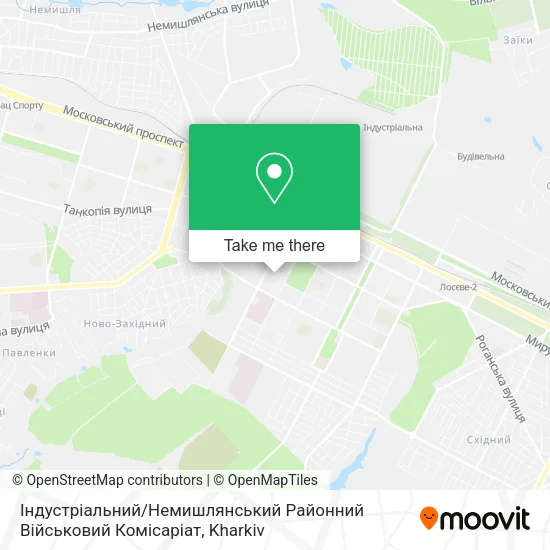 Карта Індустріальний / Немишлянський Районний Військовий Комісаріат