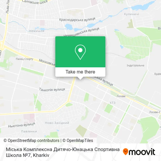 Карта Міська Комплексна Дитячо-Юнацька Спортивна Школа №7