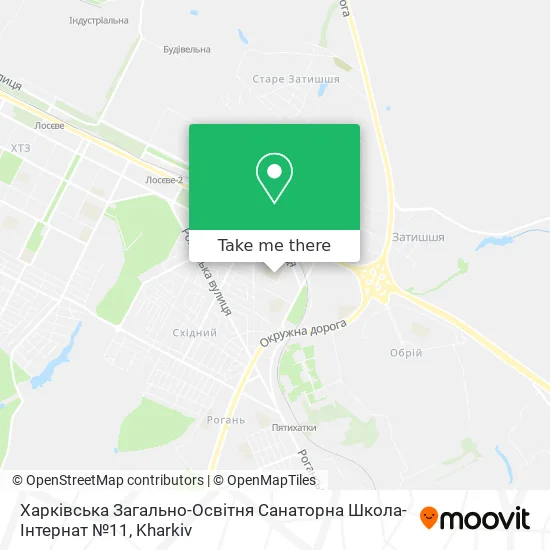 Карта Харківська Загально-Освітня Санаторна Школа-Інтернат №11
