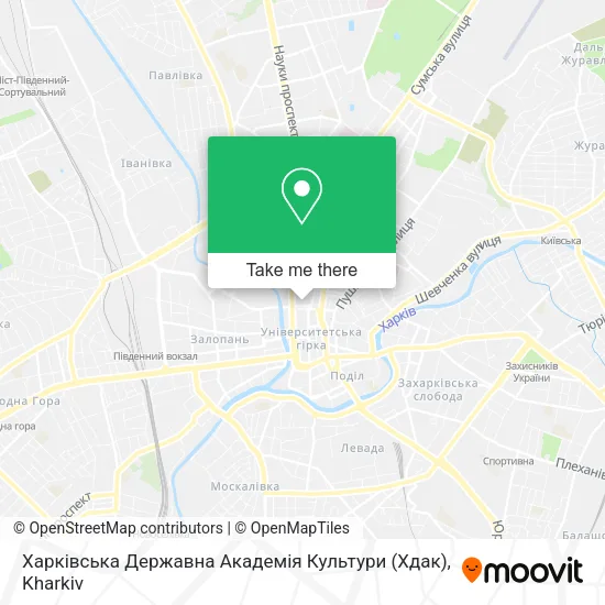 Карта Харківська Державна Академія Культури (Хдак)