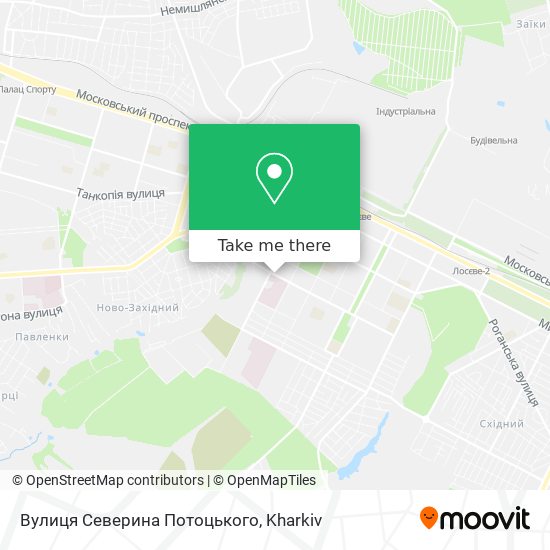 Вулиця Северина Потоцького map