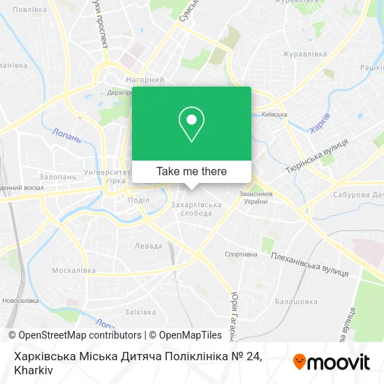 Карта Харківська Міська Дитяча Поліклініка № 24