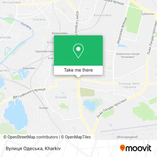 Карта Вулиця Одеська
