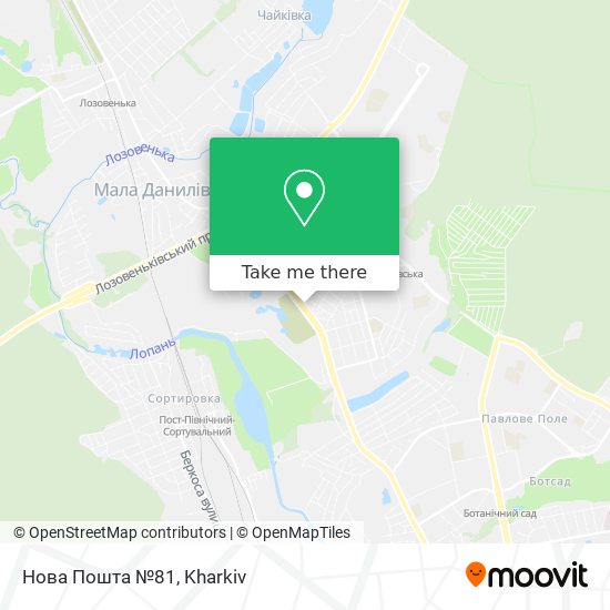Нова Пошта №81 map