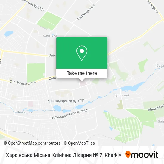 Карта Харківська Міська Клінічна Лікарня № 7
