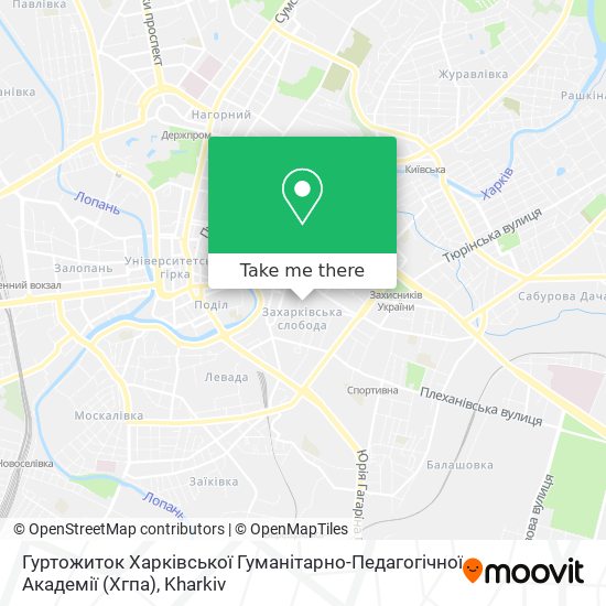 Гуртожиток Харківської Гуманітарно-Педагогічної Академії (Хгпа) map