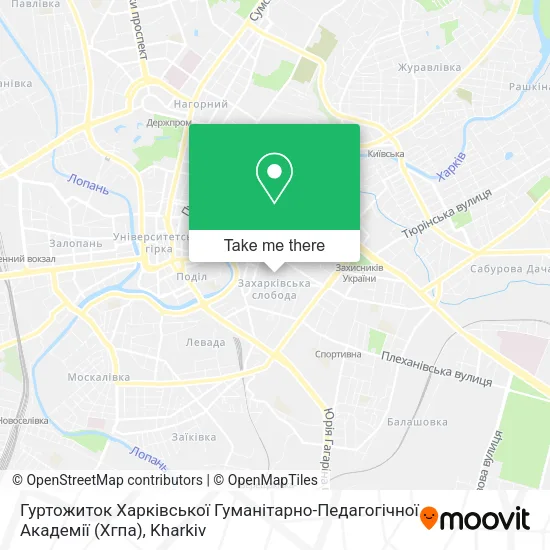 Карта Гуртожиток Харківської Гуманітарно-Педагогічної Академії (Хгпа)