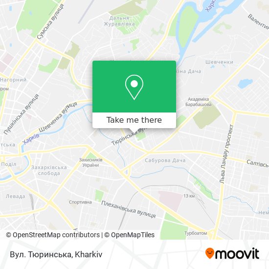 Вул. Тюринська map