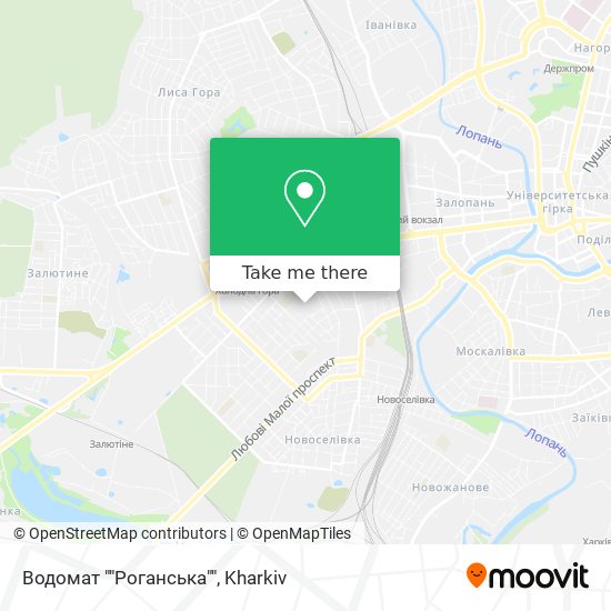Карта Водомат ""Роганська""