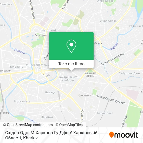 Карта Східна Одпі М.Харкова Гу Дфс У Харківській Області