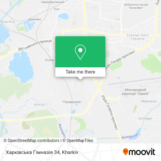 Карта Харківська Гімназія 34