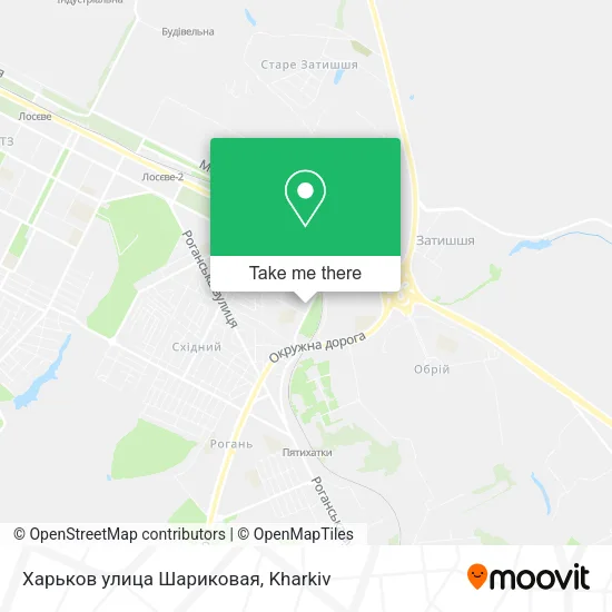 Карта Харьков улица Шариковая