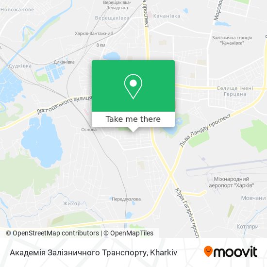 Карта Академія Залізничного Транспорту