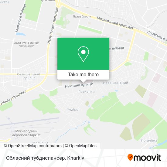 Карта Обласний тубдиспансер