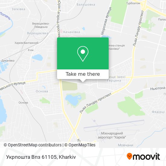 Укрпошта Впз 61105 map