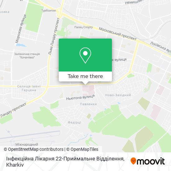 Інфекційна Лікарня 22-Приймальне Відділення map
