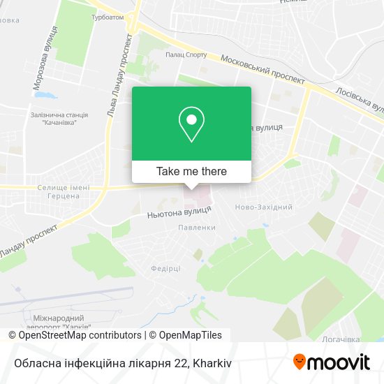 Карта Обласна інфекційна лікарня 22