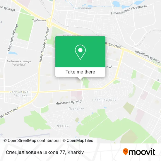 Карта Спеціалізована школа 77