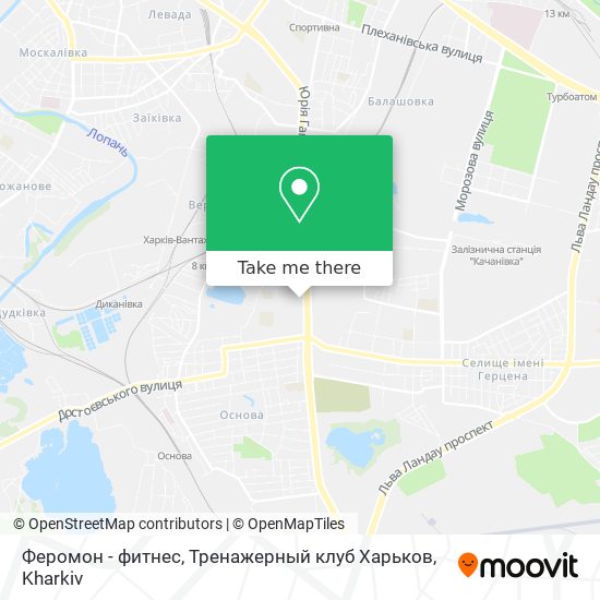 Карта Феромон - фитнес, Тренажерный клуб Харьков