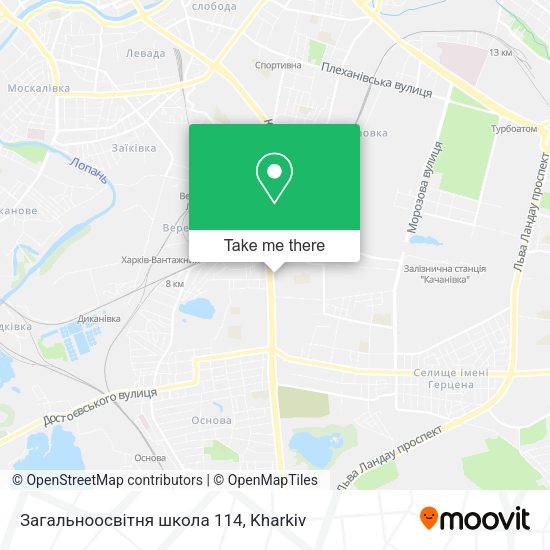 Карта Загальноосвітня школа 114