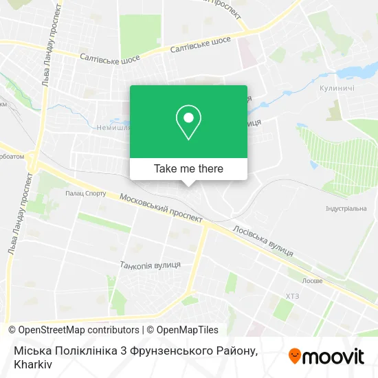 Карта Міська Поліклініка 3 Фрунзенського Району