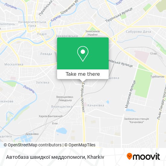 Автобаза швидкої меддопомоги map